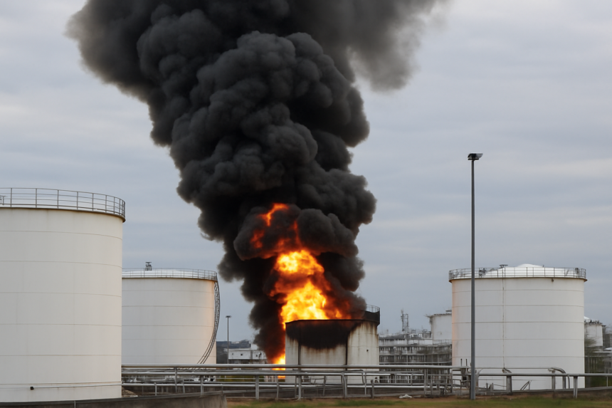 Ukrainian Drone Strike Ignites Fire at Tamanneftegaz Terminal in Temryuk